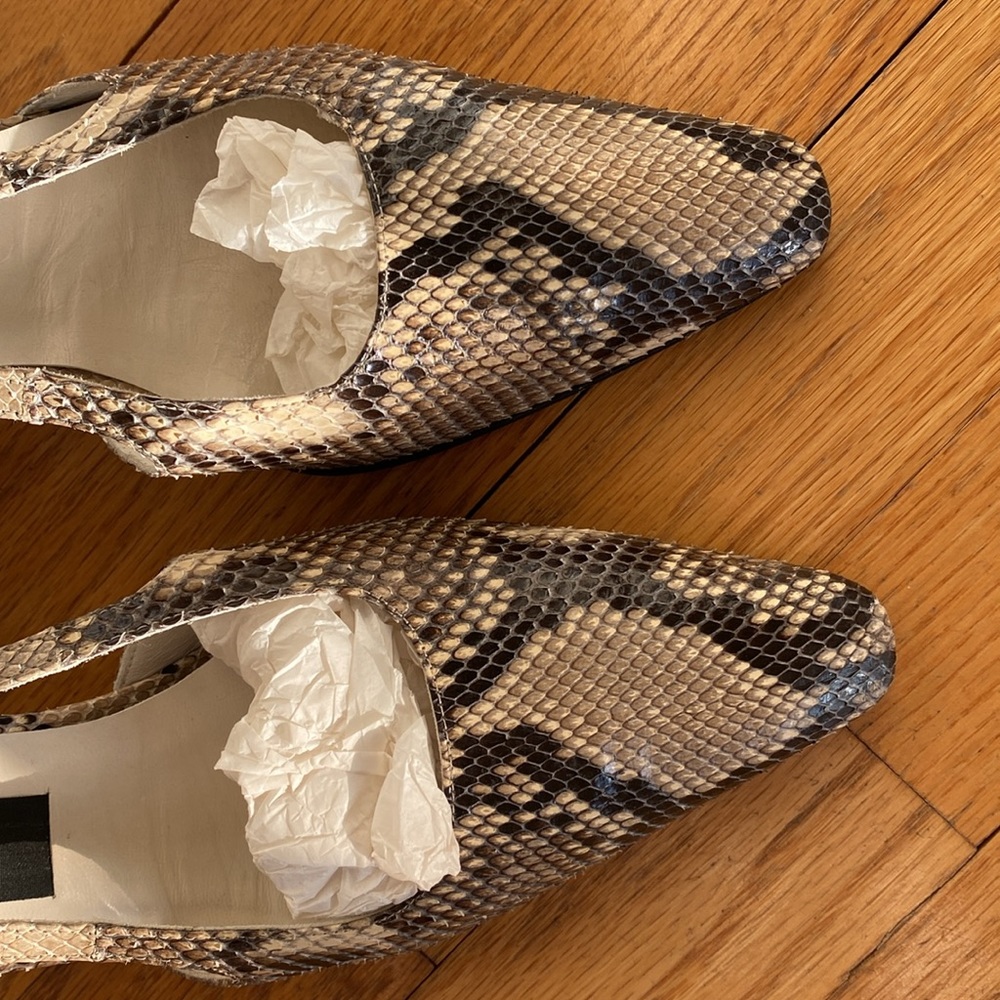 Stuart Weitzman Python Slingback Pumps - image 2